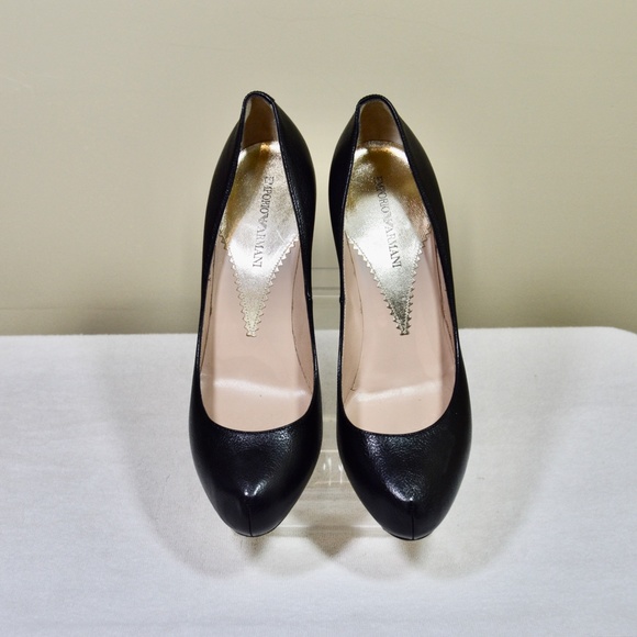Black Round Toe Hidden Platform Pumps Made in Italy 🇮🇹 - Picture 8 of 13